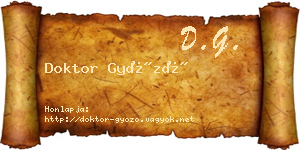 Doktor Győző névjegykártya