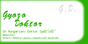 gyozo doktor business card